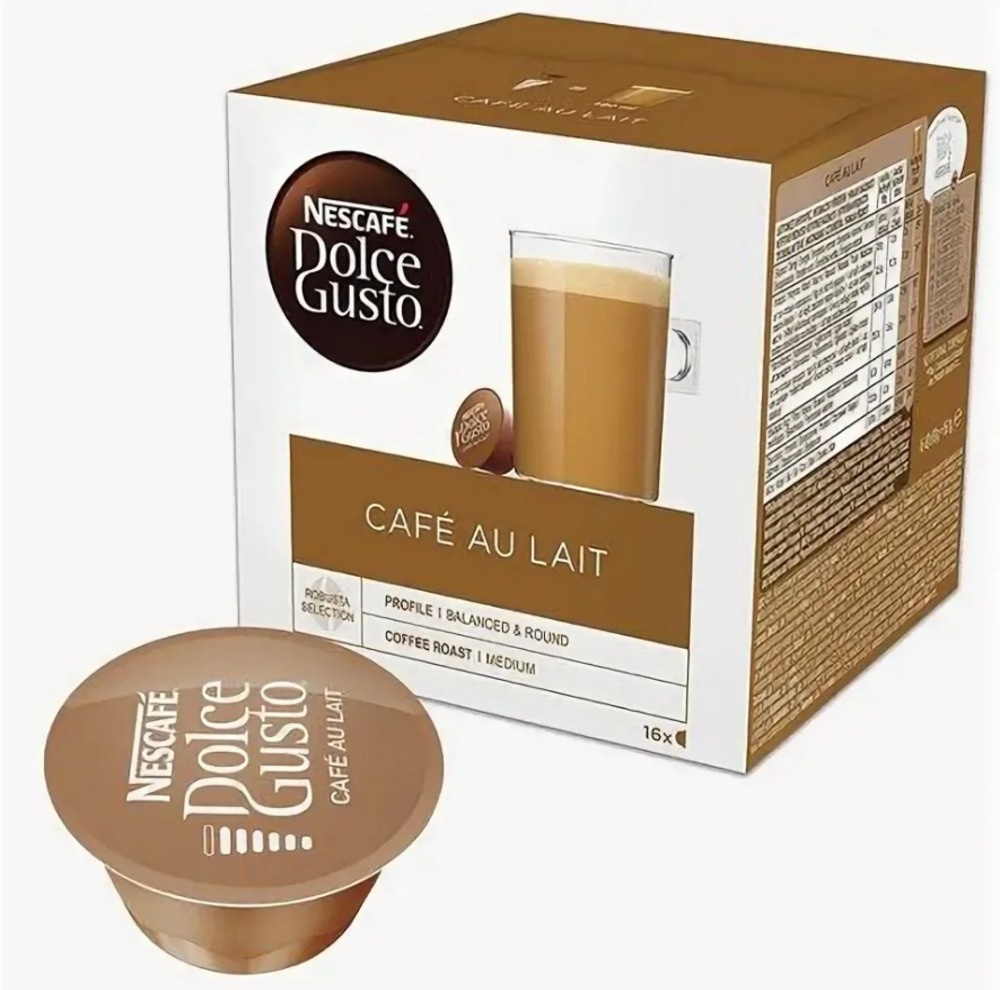 Кофе в капсулах Nescafe Dolce Gusto Cafe au Lait 16 капсул купить по