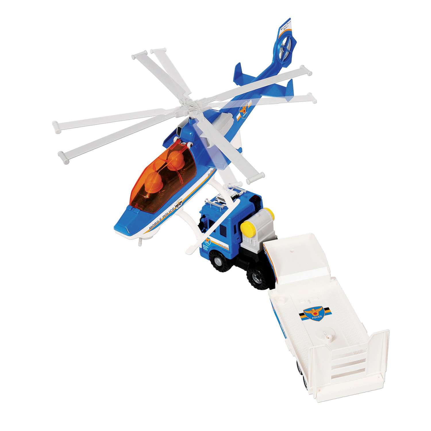 Набор игровой Daesung тягач с полуприцепом +вертолет 40369 40369 - фото 6