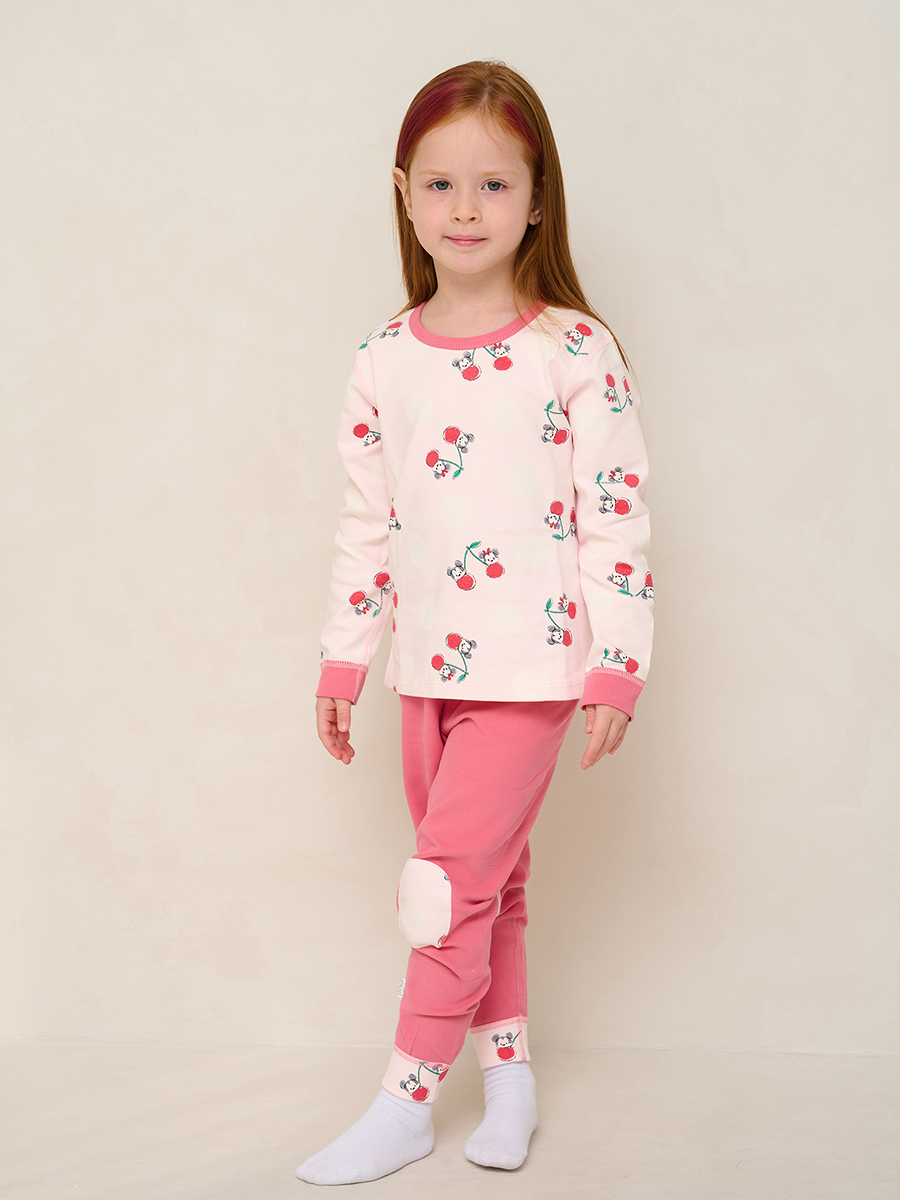 Пижама Fermi kids PJ_Вишни на розовом - фото 1