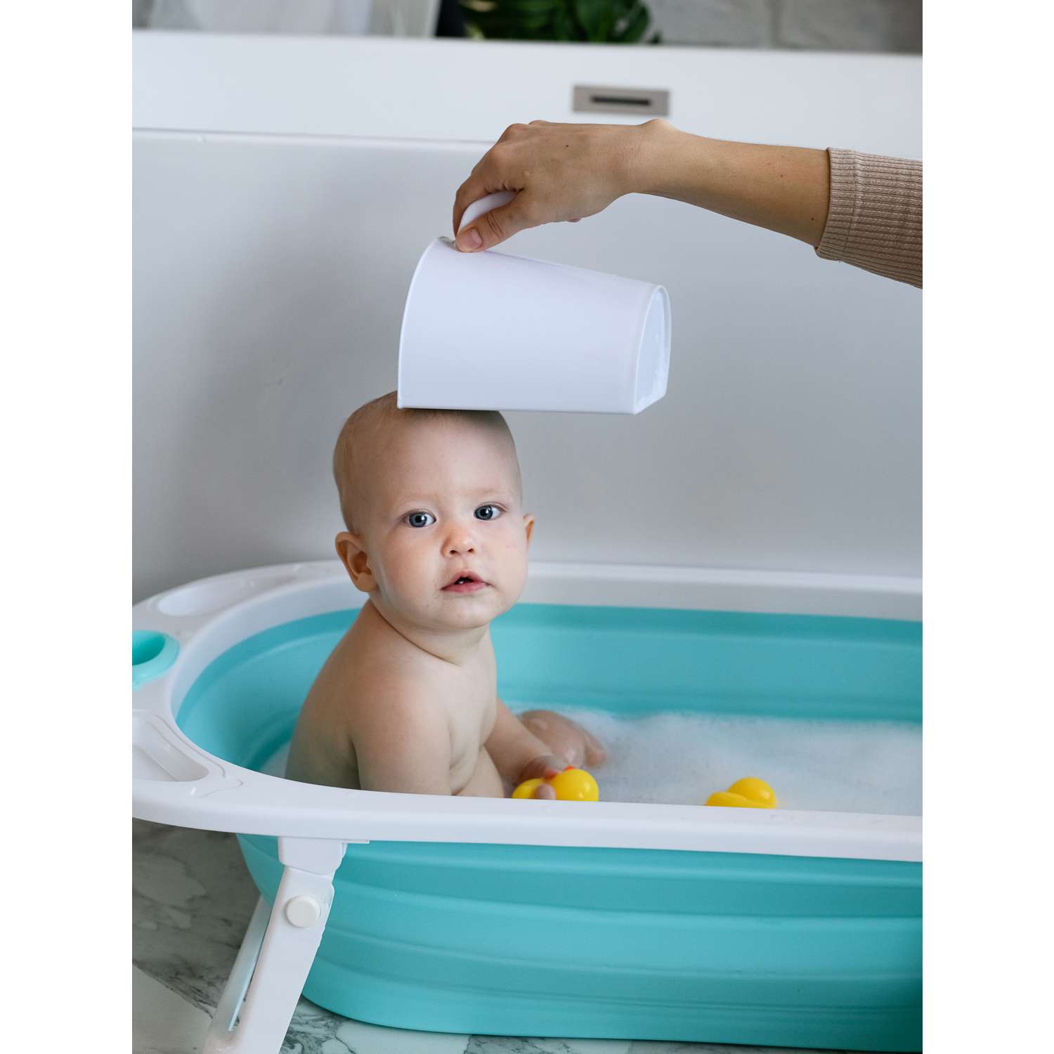 Ковш детский Miyoumi для купания и мытья головы - Mint - фото 7