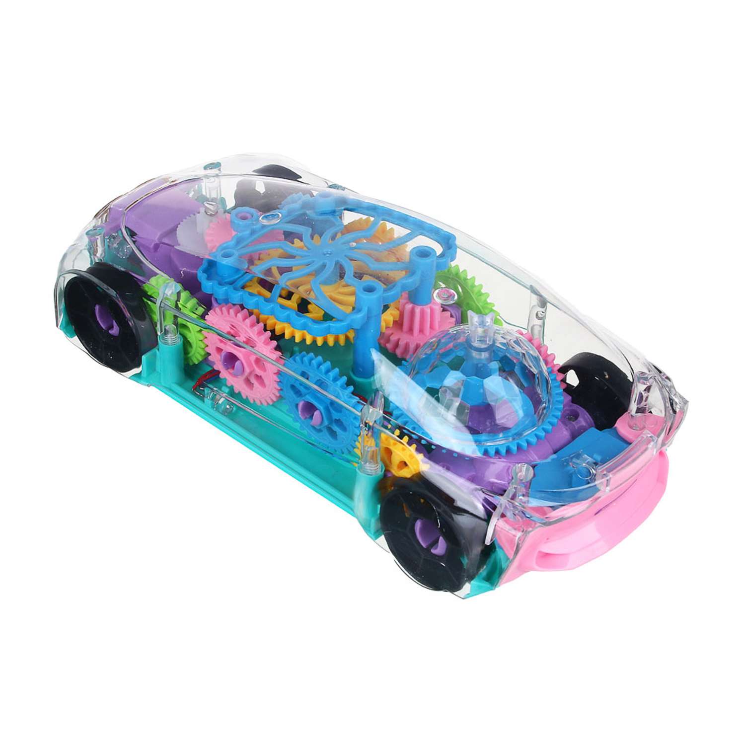 Машинка Игроленд  интерактивная с прозрачным кузовом со светом и звуком 292-306 - фото 1