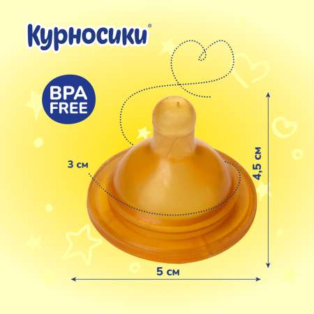 Соска Курносики латекс (для густых жидкостей)