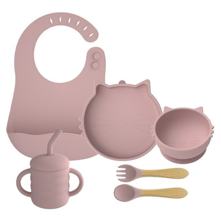 Набор детской посуды PlayKid бледно-розовый