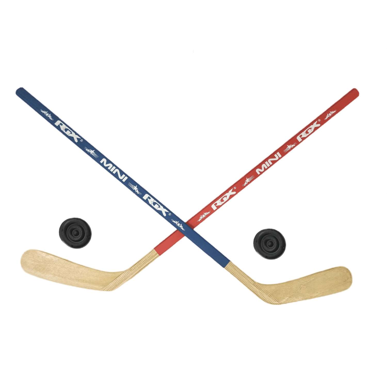 Набор для хоккея RGX Mini 2 клюшки и 2 шайбы - фото 1