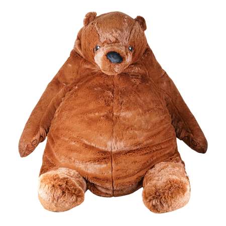 Мягкая игрушка-подушка МАЛЬВИНА Медведь Потапыч 82 см тёмно-коричневый