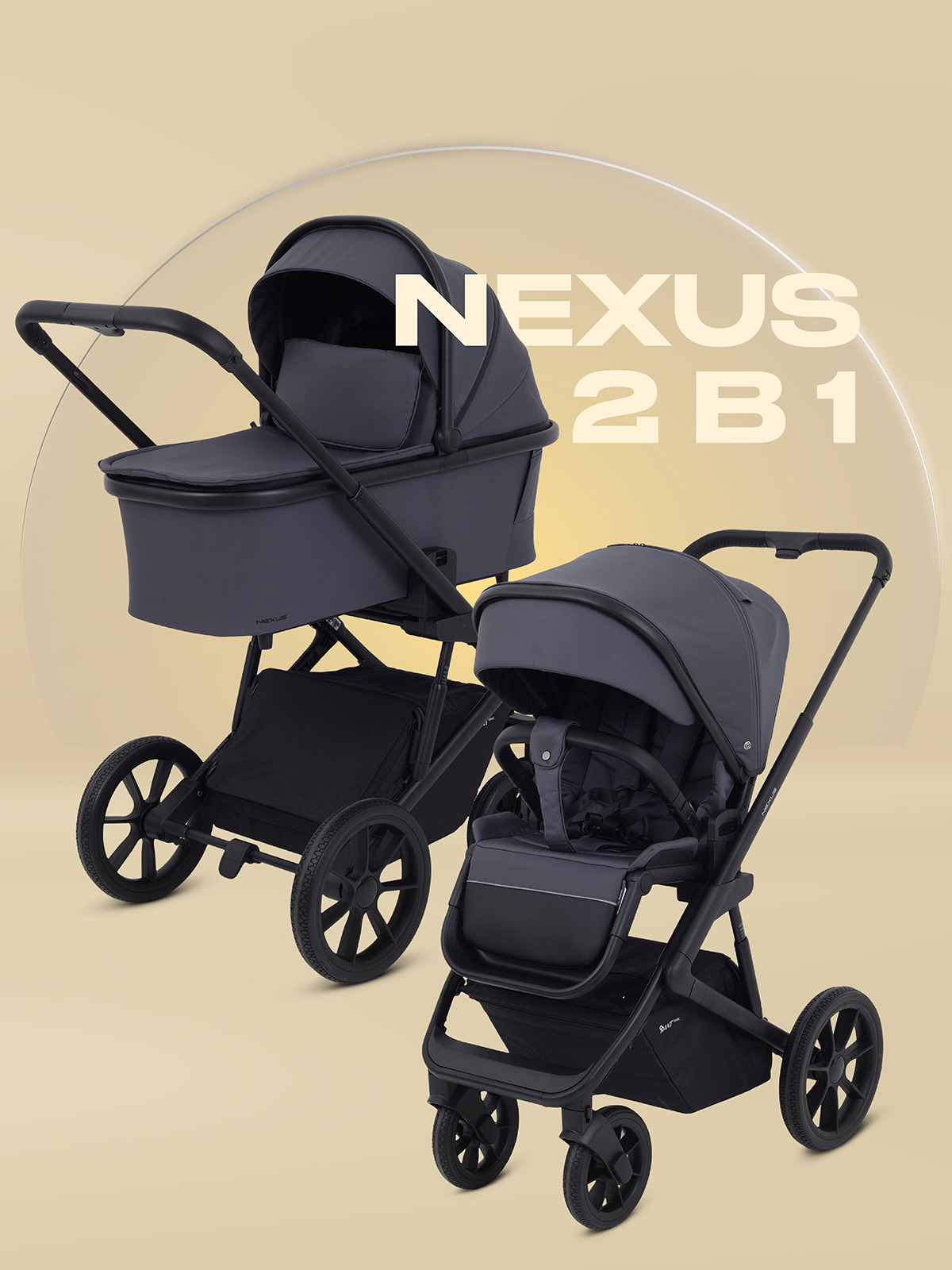 Коляска детская 2 в 1 Rant nexus 2 в 1 Graphite 2025 - фото 1