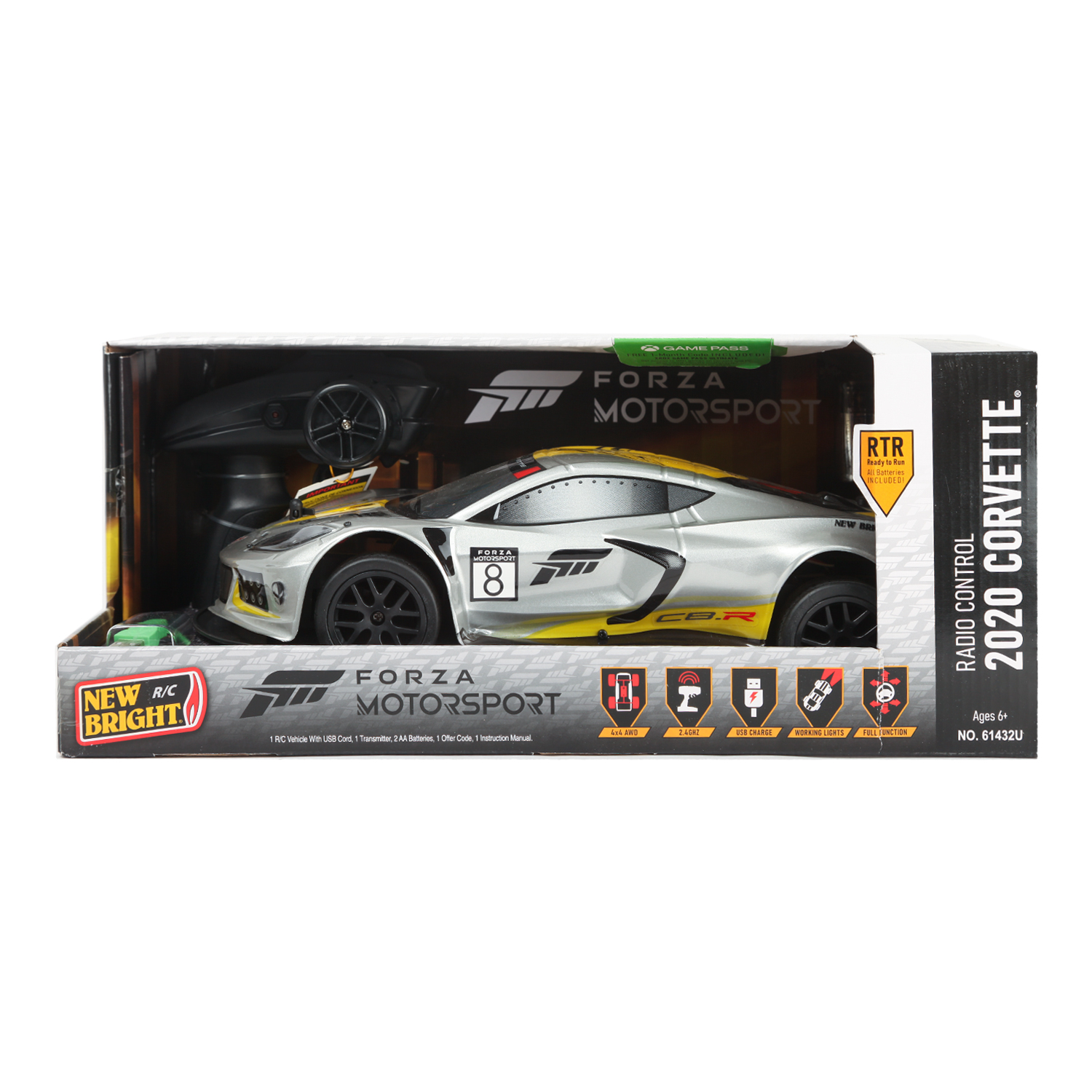 Машина New Bright РУ 1:14 Forza Motorsports Corvette 61432U купить по цене  2999 ₽ в интернет-магазине Детский мир