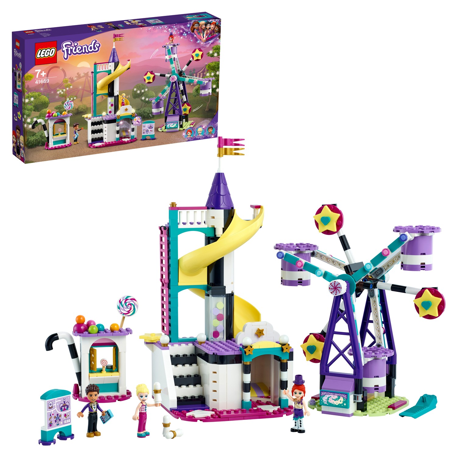 Конструктор LEGO Friends Волшебное колесо обозрения и горка 41689 - фото 1