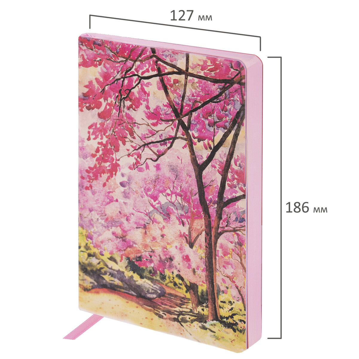 Ежедневник Brauberg недатированный B6 127х186 мм под кожу гибкий 136 листов Spring garden - фото 3