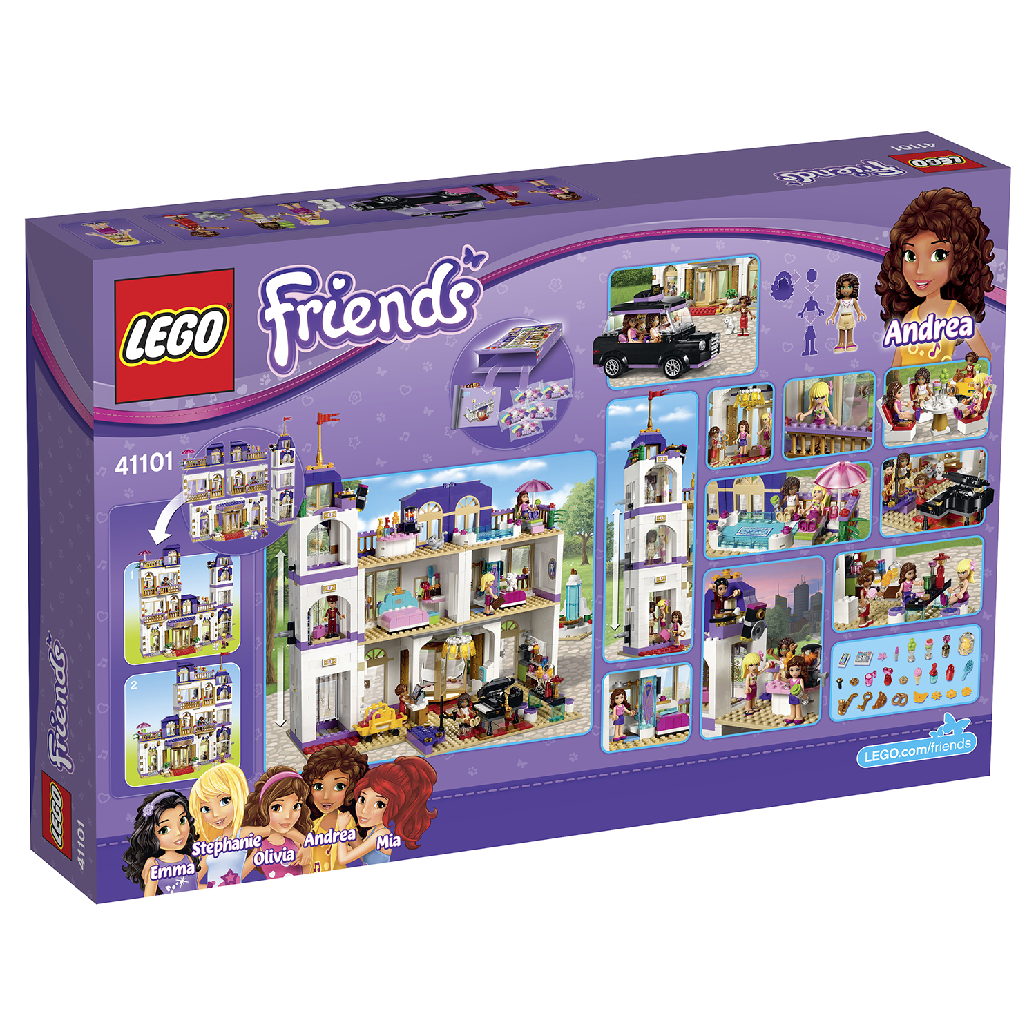 Конструктор LEGO Friends Гранд-отель (41101) купить по цене 9999 ₽ в  интернет-магазине Детский мир