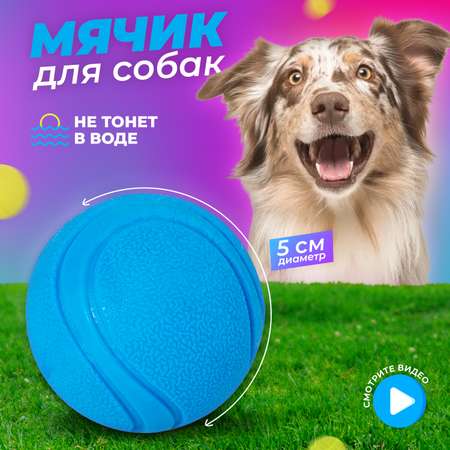 Игрушка для собак Woof мяч резиновый синий