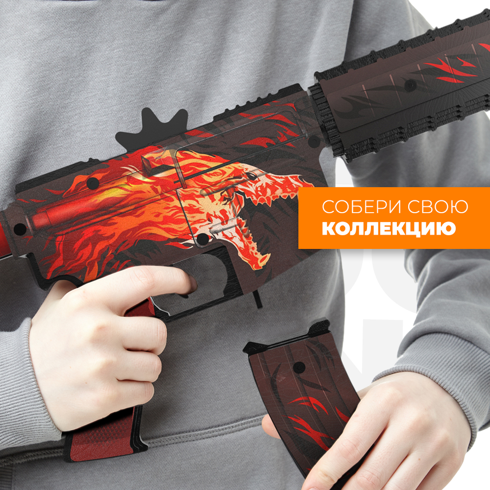 Игрушечный автомат VozWooden М4А4 Вой CS GO резинкострел деревянный - фото 7