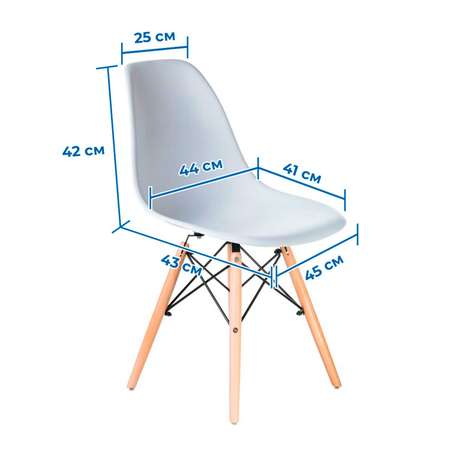 Набор стульев 4шт SOKOLTEC HW9001-4WH