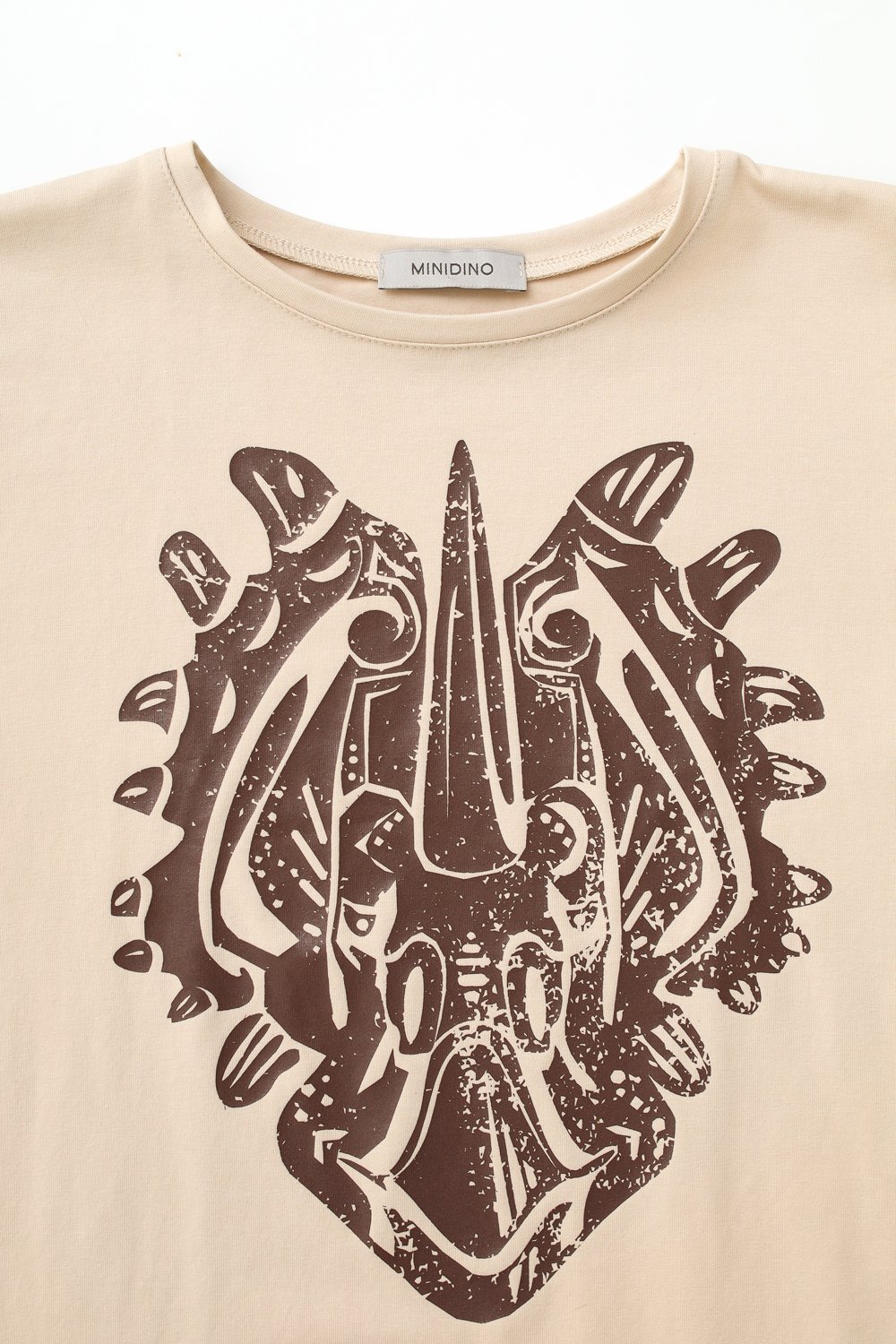 Футболка MINIDINO Т-Д-014 Футболка oversize экрю принт Стиракозавр - фото 9