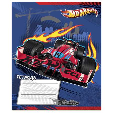 Тетрадь Hot Wheels 12л клетка