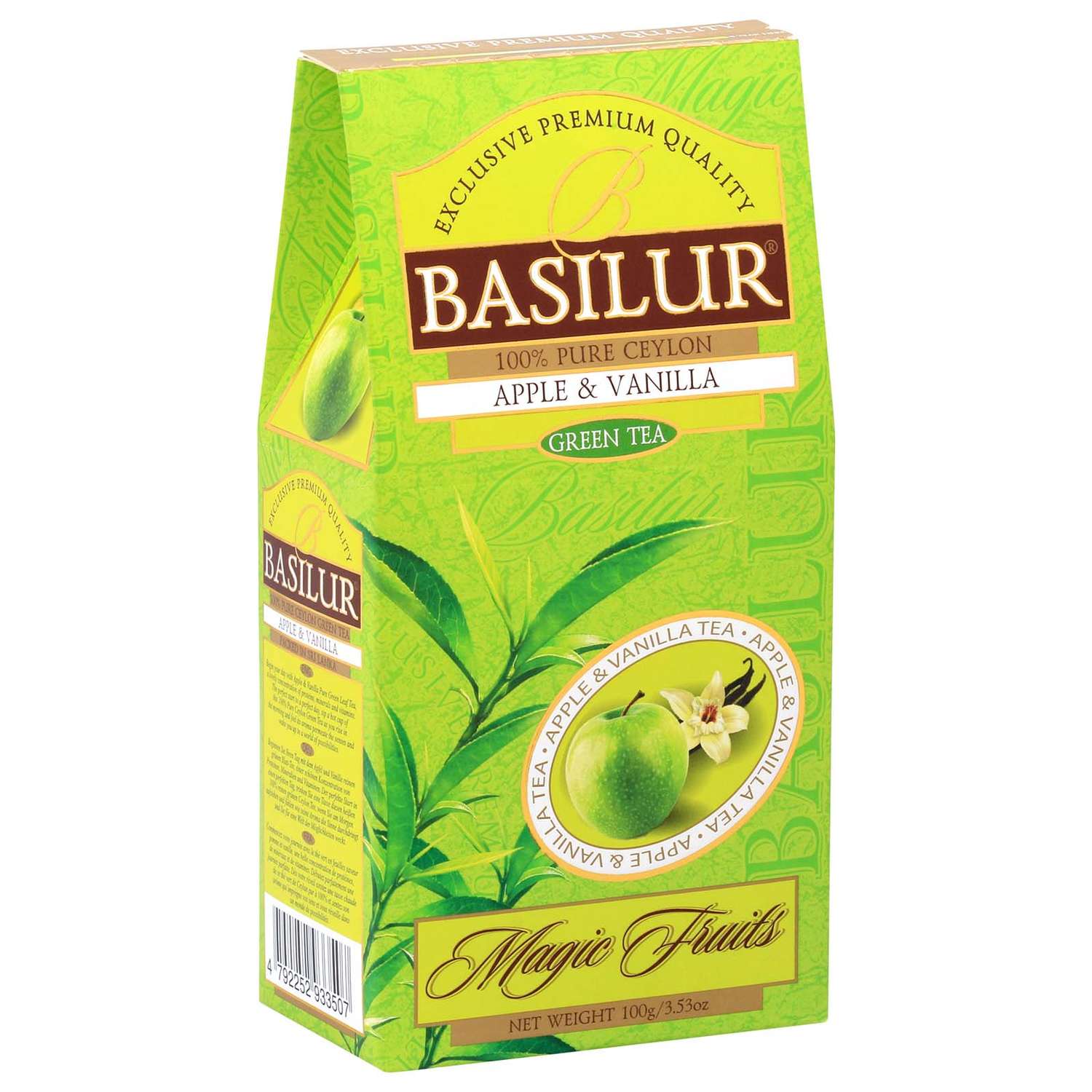 Чай зеленый Basilur Волшебные фрукты Яблоко и Ваниль 100 г - фото 1