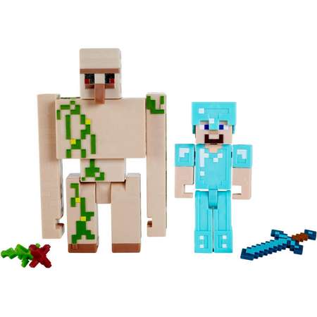 Набор фигурок Minecraft Стив и Железный Голем GTP30