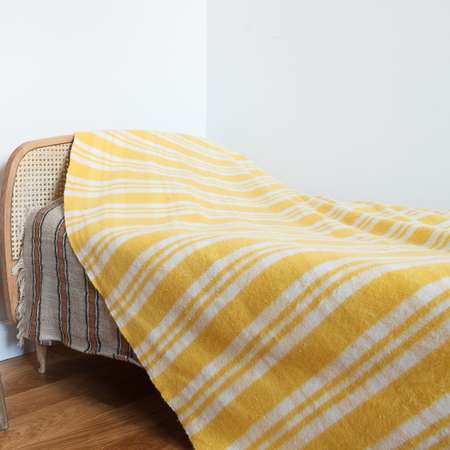 Одеяло байковое детское Суконная фабрика г. Шуя 100х140 см рисунок мадрид желтый