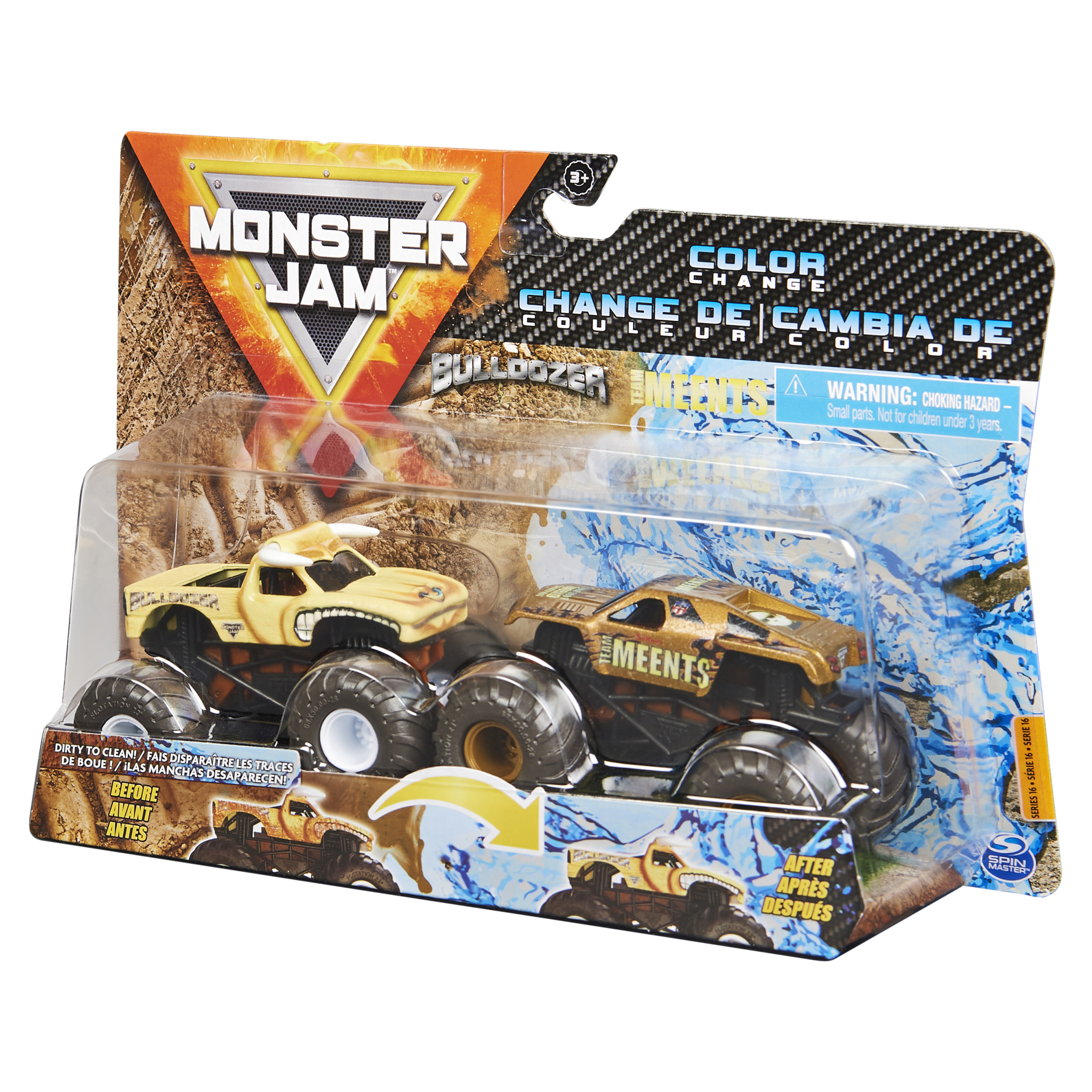 Внедорожник Monster Jam BulldozerVTeamMeents 1:64 6044943 - фото 5