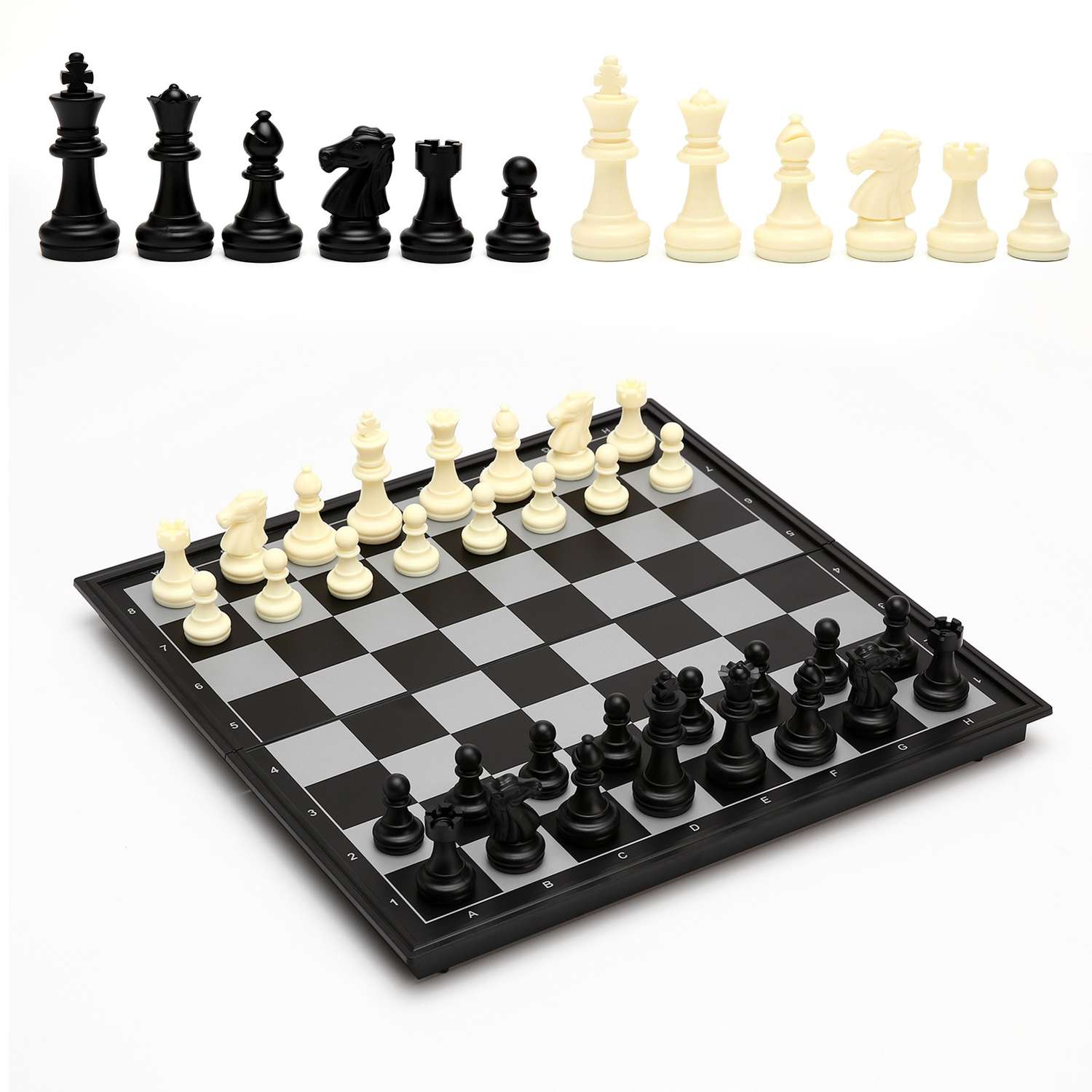 Настольная игра Sima-Land 3 в 1 «Классика» шахматы шашки нарды магнитная доска 32х32 см - фото 2