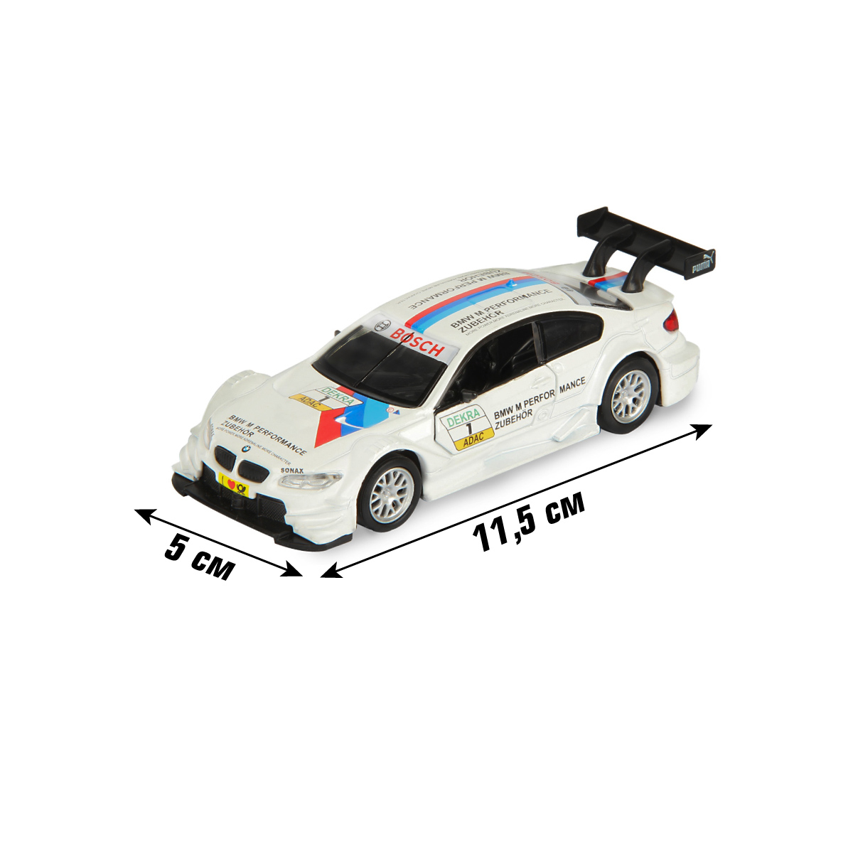 Машинка HOFFMANN BMW M3 1:42 металлическая инерционная 58027 - фото 2