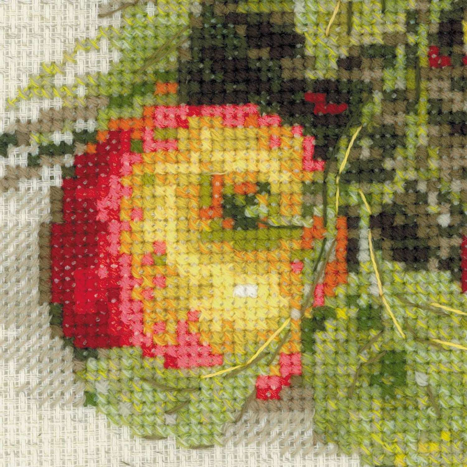 Набор для вышивания Риолис крестом 1450 Спелые яблоки 30х30см - фото 3