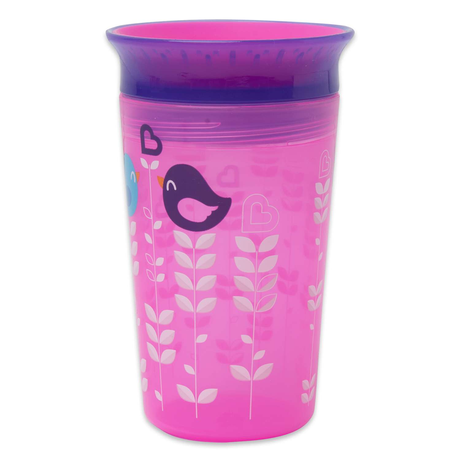 Чашка-непроливайка Munchkin Розовые Птички 266 мл - фото 1