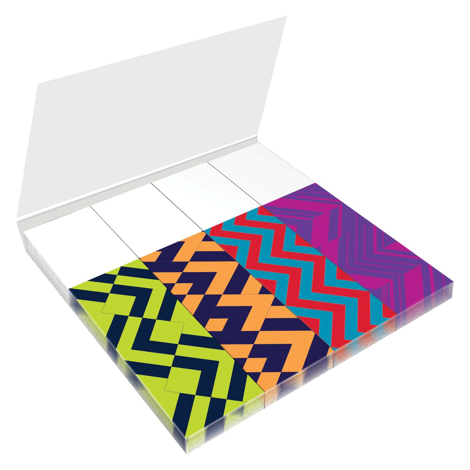 Флажки-закладки Berlingo Ultra Sticky Zigzag 18*70мм 25л*4 бл - фото 1