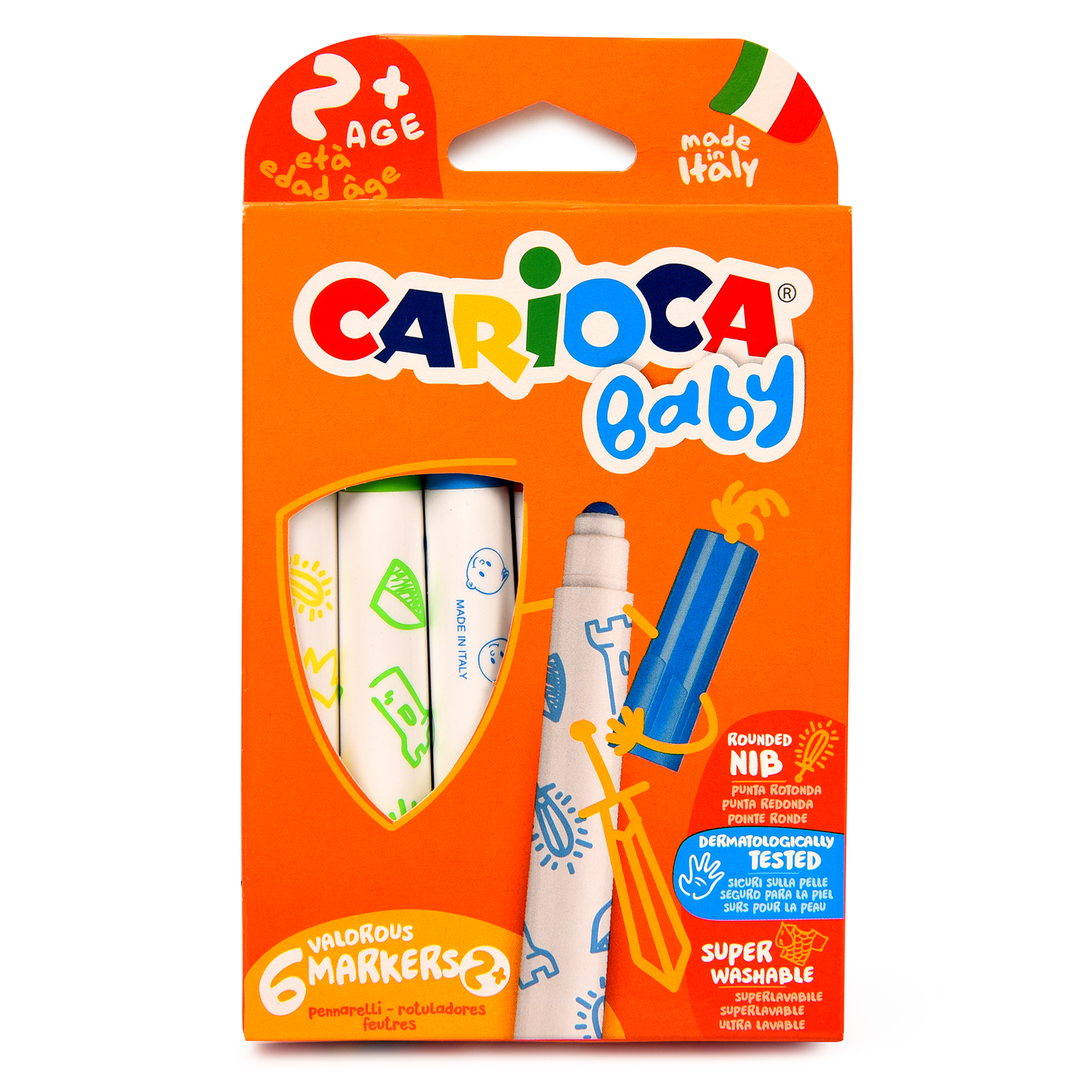 Фломастеры CARIOCA Baby 6цветов в ассортименте 42815 - фото 6