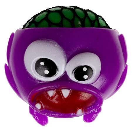 Антистресс игрушка для рук 1TOY Инопланетянин мялка жмякалка сквиш для детей взрослых фиолетовый