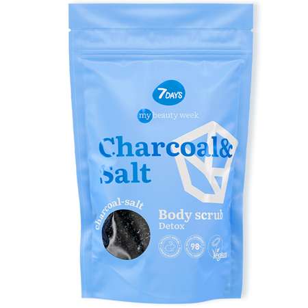 Скраб для тела 7DAYS Charcoal and salt угольно-солевой детокс