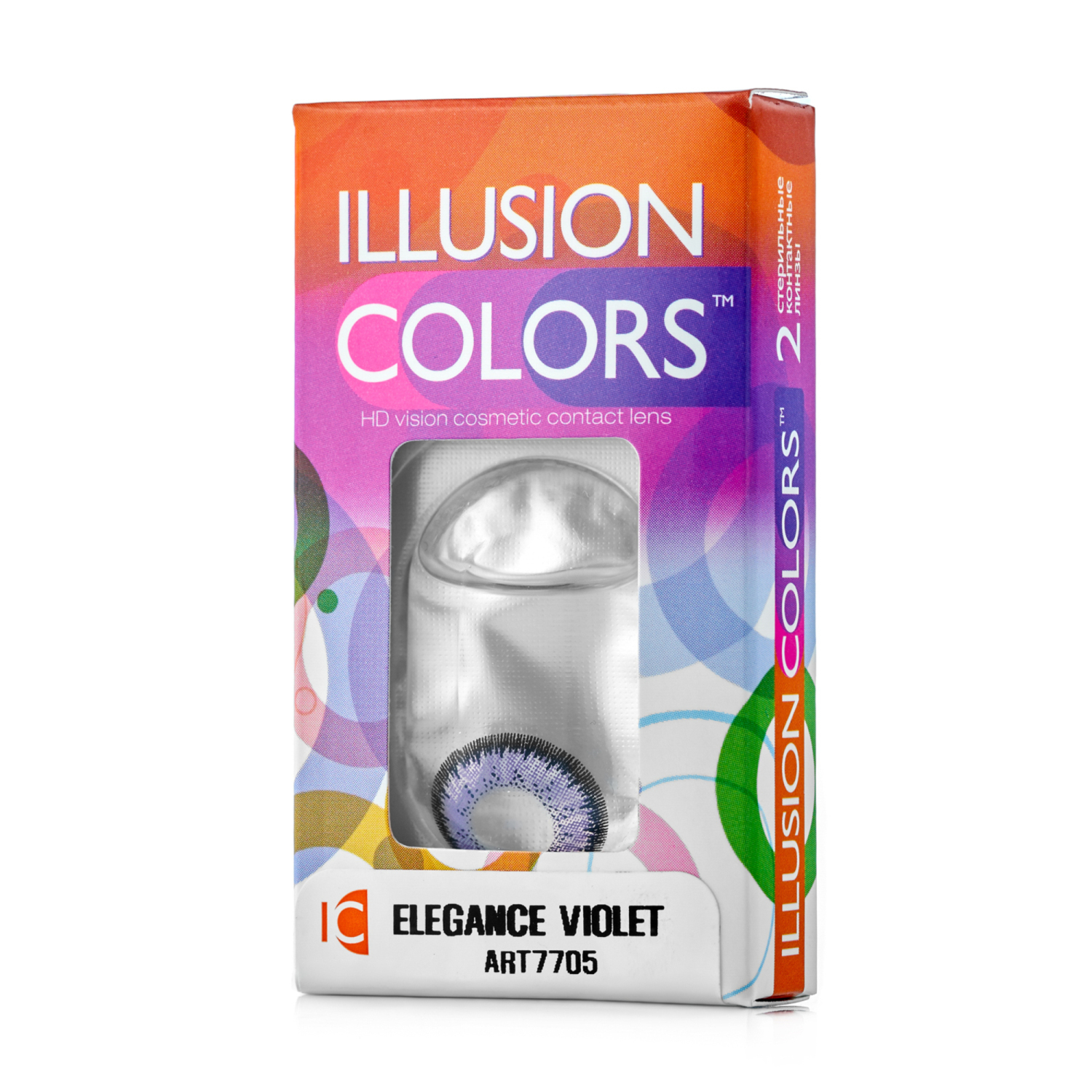 Контактные линзы ILLUSION colors elegance violet на 3 месяца -6.00/14/8.6 2 шт. - фото 1