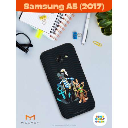 Силиконовый чехол Mcover для смартфона Samsung A5 (2017) Союзмультфильм Заяц и волк в море