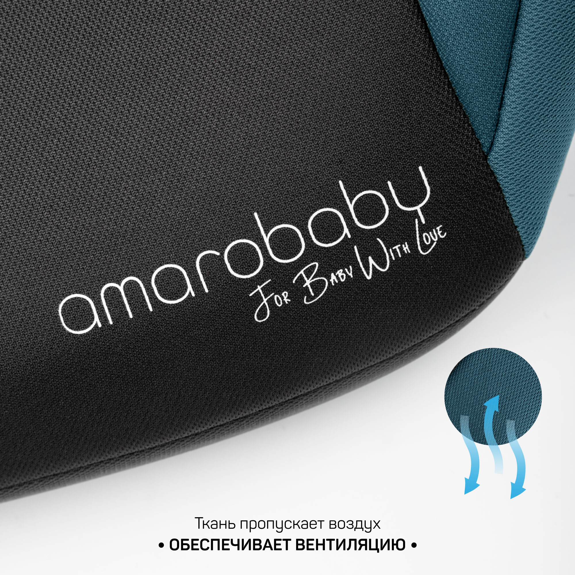 Автокресло бустер Amarobaby Spector группа III бирюзовый чёрный - фото 3