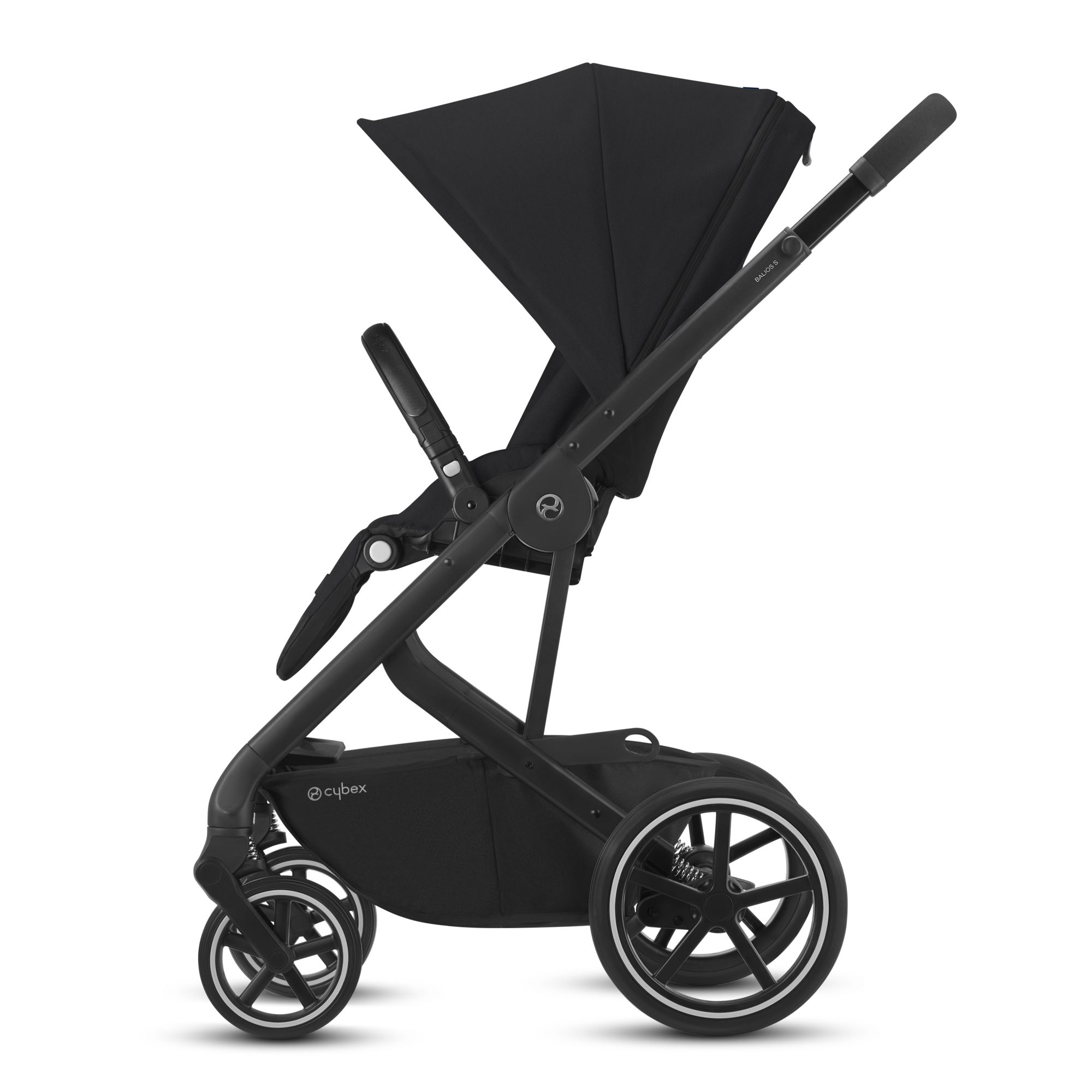 Коляска 3в1 Cybex Balios S BLK с дождевиком Deep Black - фото 6