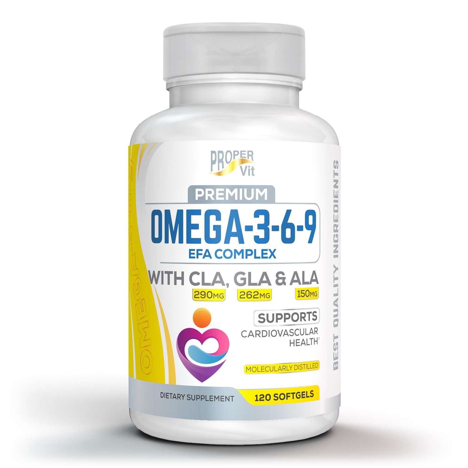 Витамины для взрослых Proper Vit Премиум Омега 369 + Витамин Е + CLA + GLA + ALA 120 капсул - фото 1