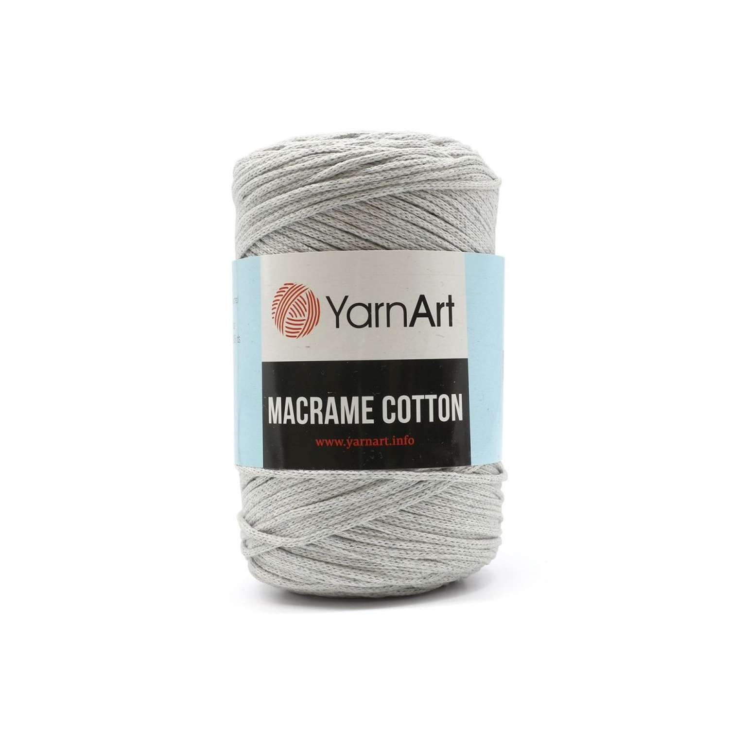 Пряжа YarnArt Macrame Cotton в виде шнура 250 г 225 м 756 серо-голубой 4 мотка - фото 6