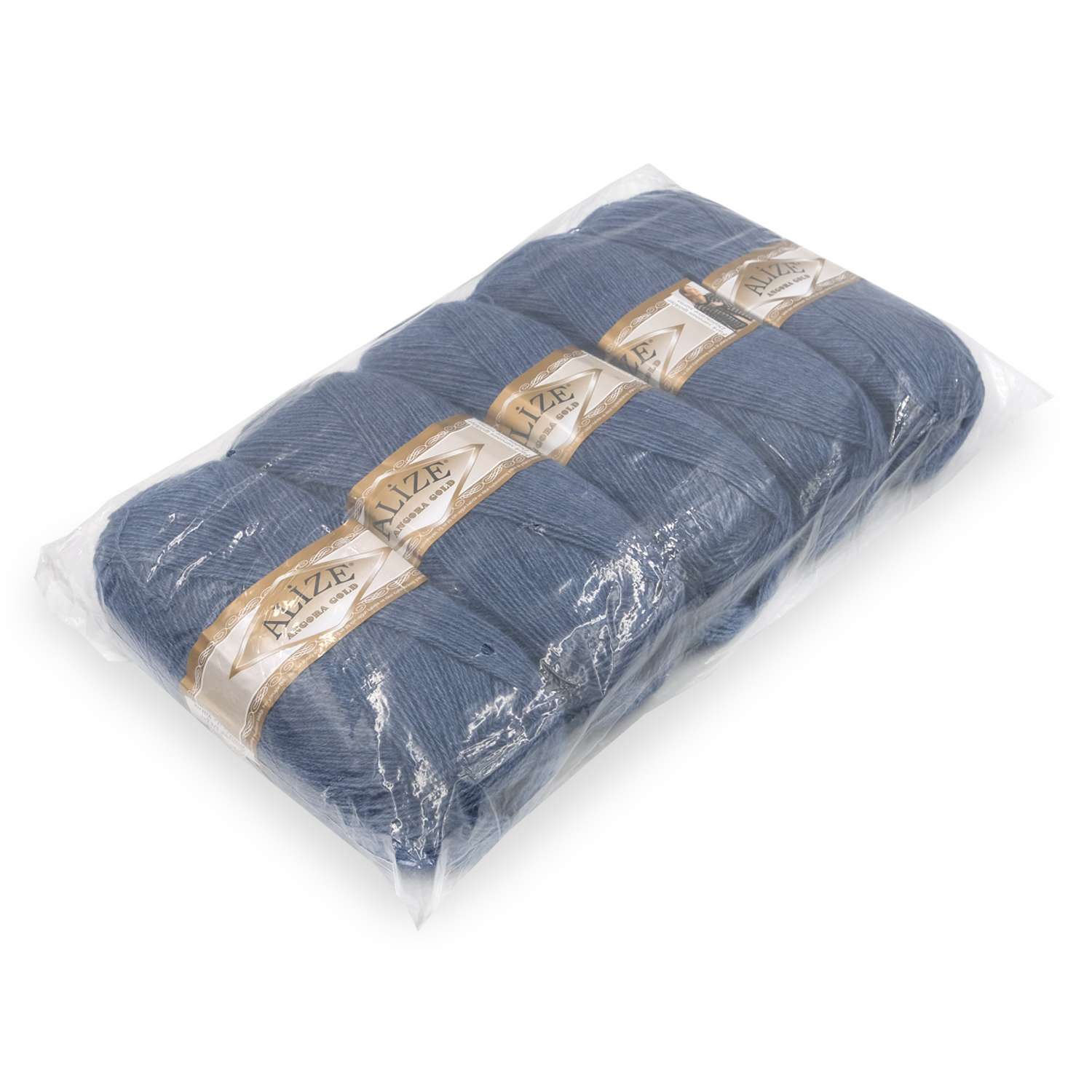 Пряжа Alize мягкая теплая для шарфов кардиганов Angora Gold 100 гр 550 м 5 мотков 203 джинс меланж - фото 8
