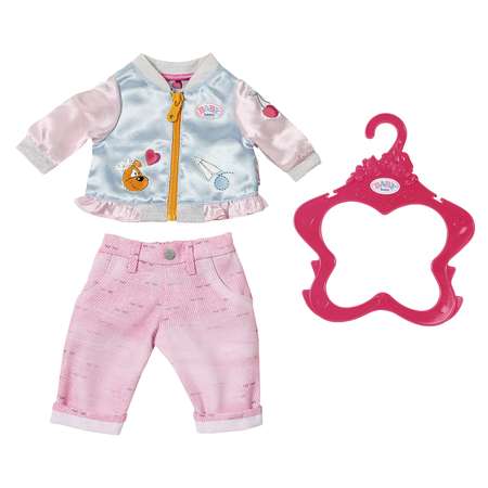 Одежда для кукол Zapf Creation Baby born Штанишки и кофточка для прогулки Розовые 824-542P