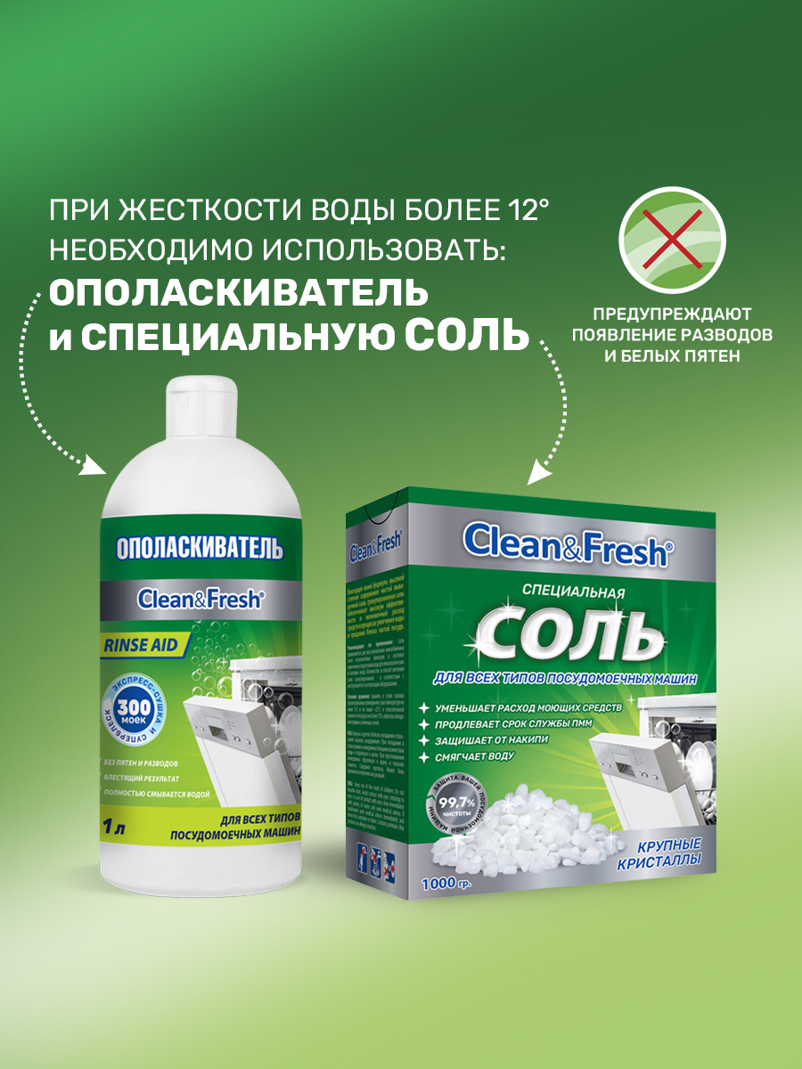 Таблетки Clean and Fresh для посудомоечной машины 150 шт - фото 6