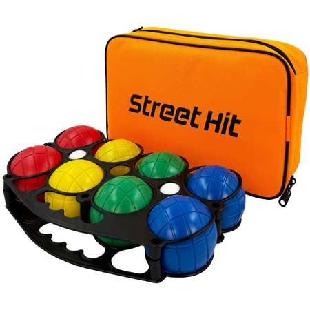 Набор для игры Street Hit Петанк 8 шаров из пластика красный синий зеленый желтый