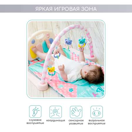 Развивающий коврик AmaroBaby Night owl Розовый