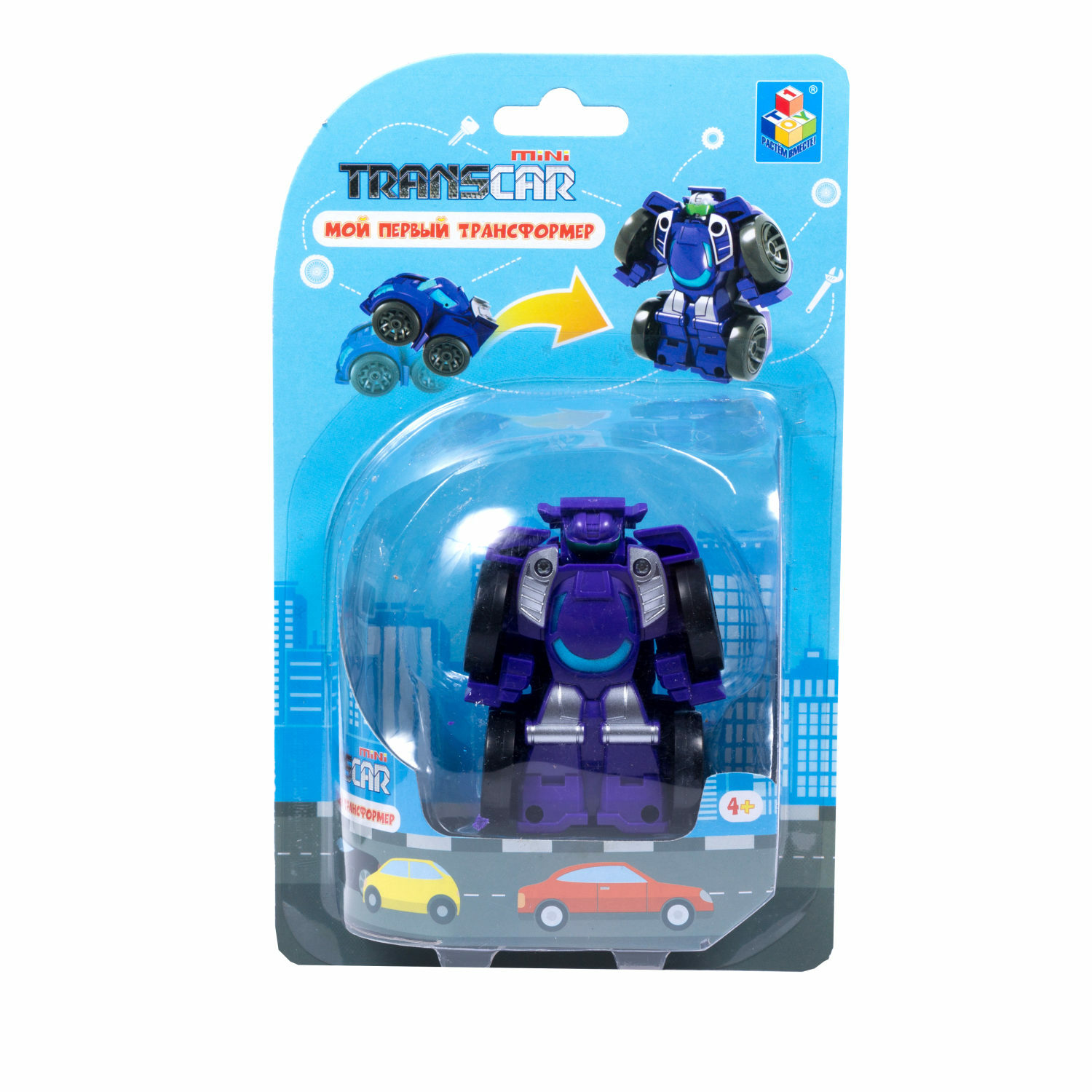 Игрушка 1TOY Мой первый трансформер Суперкар фиолетовый - фото 3