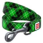 Поводок для собак Waudog Nylon Шотландка крупный Зеленый 4865