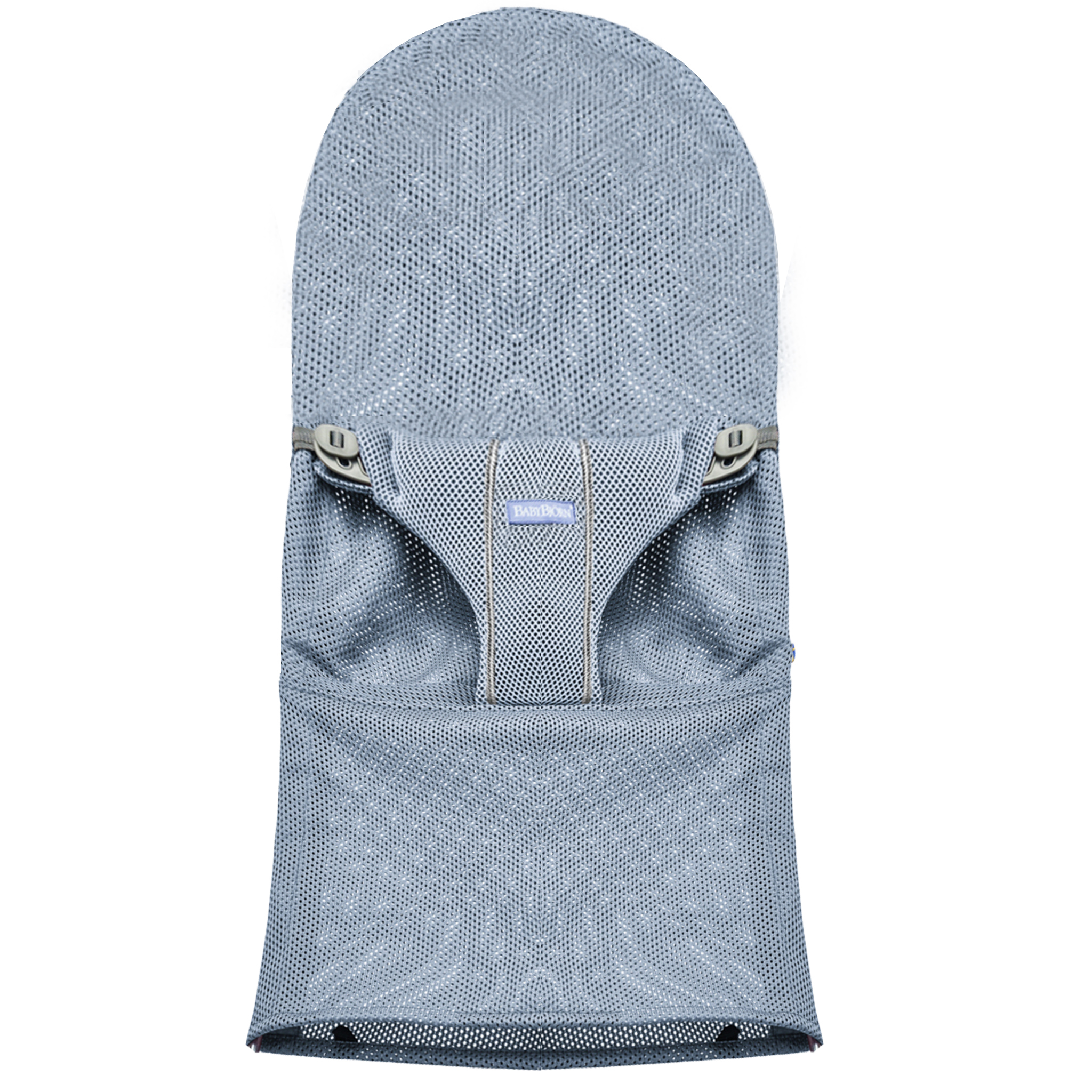 Чехол для кресла-шезлонга BabyBjorn Fabric Seat Bouncer Bliss Mesh сменный Серо-голубой - фото 1