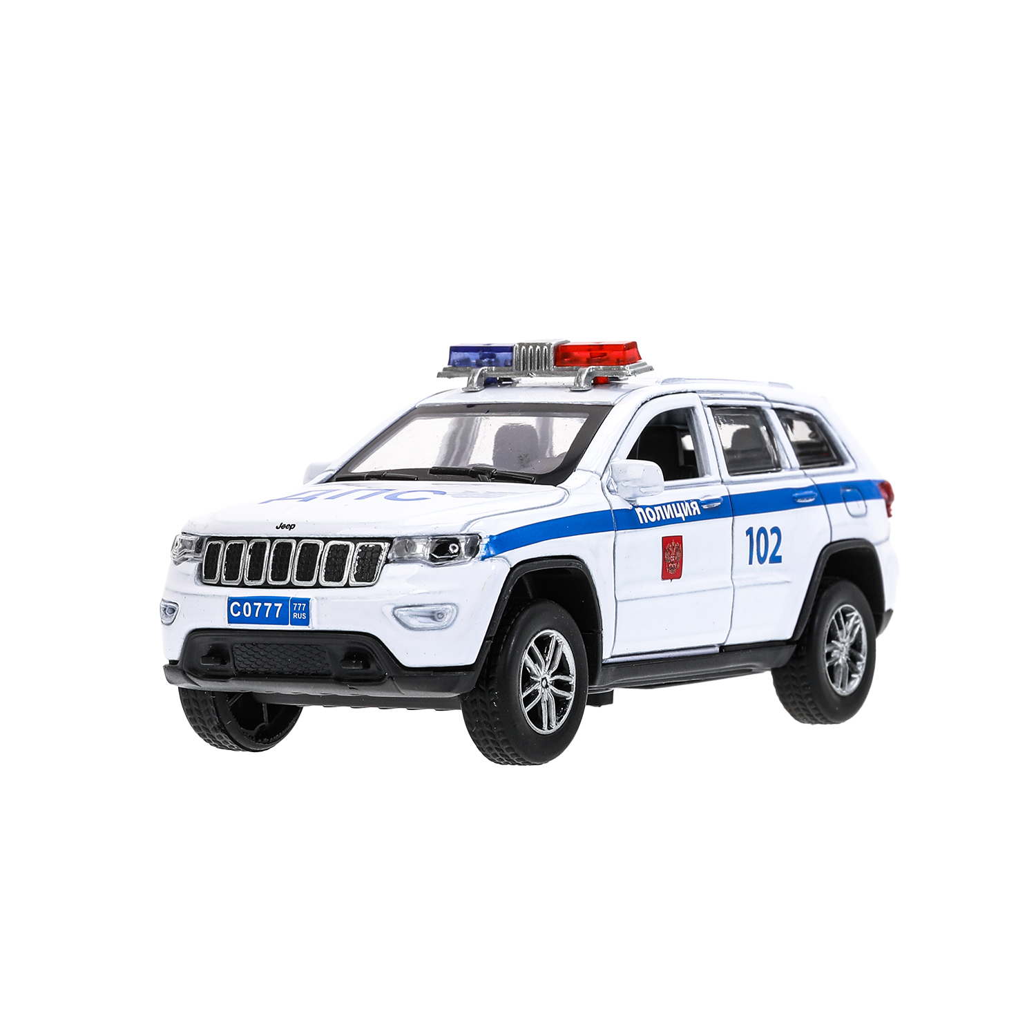 Полицейская машина Технопарк Jeep Grand Cherokee белый 378272 - фото 1