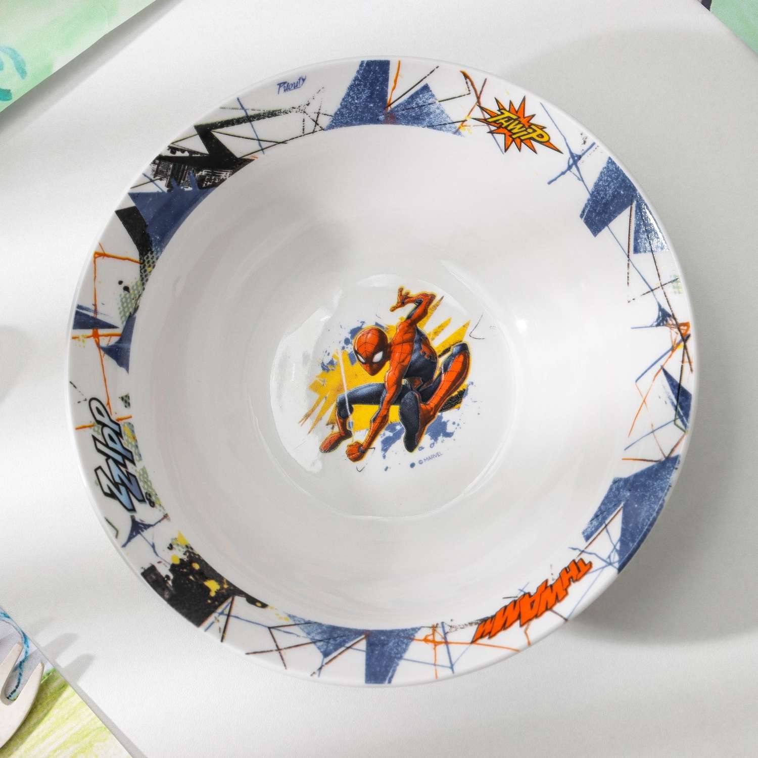 Набор посуды детский Sima-Land Человек паук тарелка миска кружка - фото 3