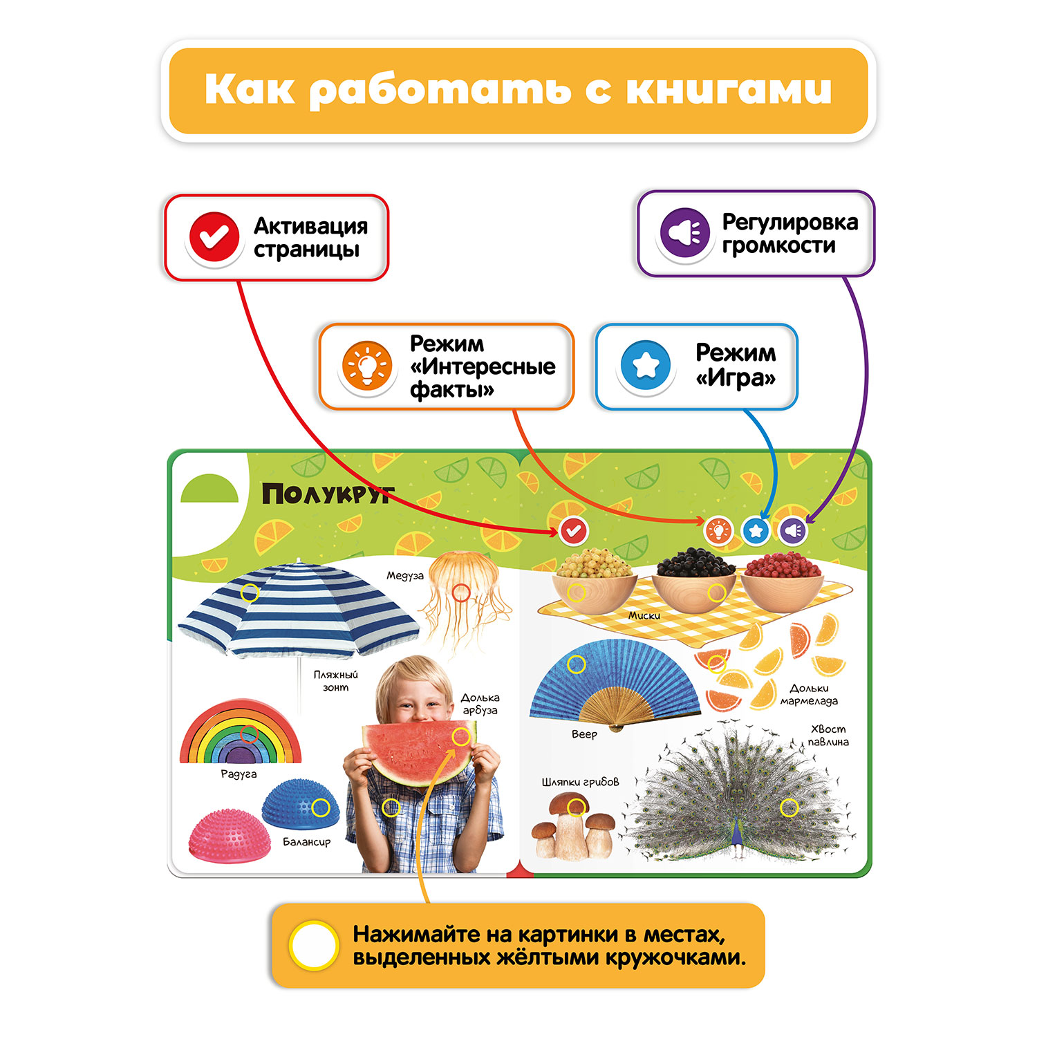 Комплект говорящих книжек BertToys Нажималки: Я и Мир Вокруг + Формы - фото 6