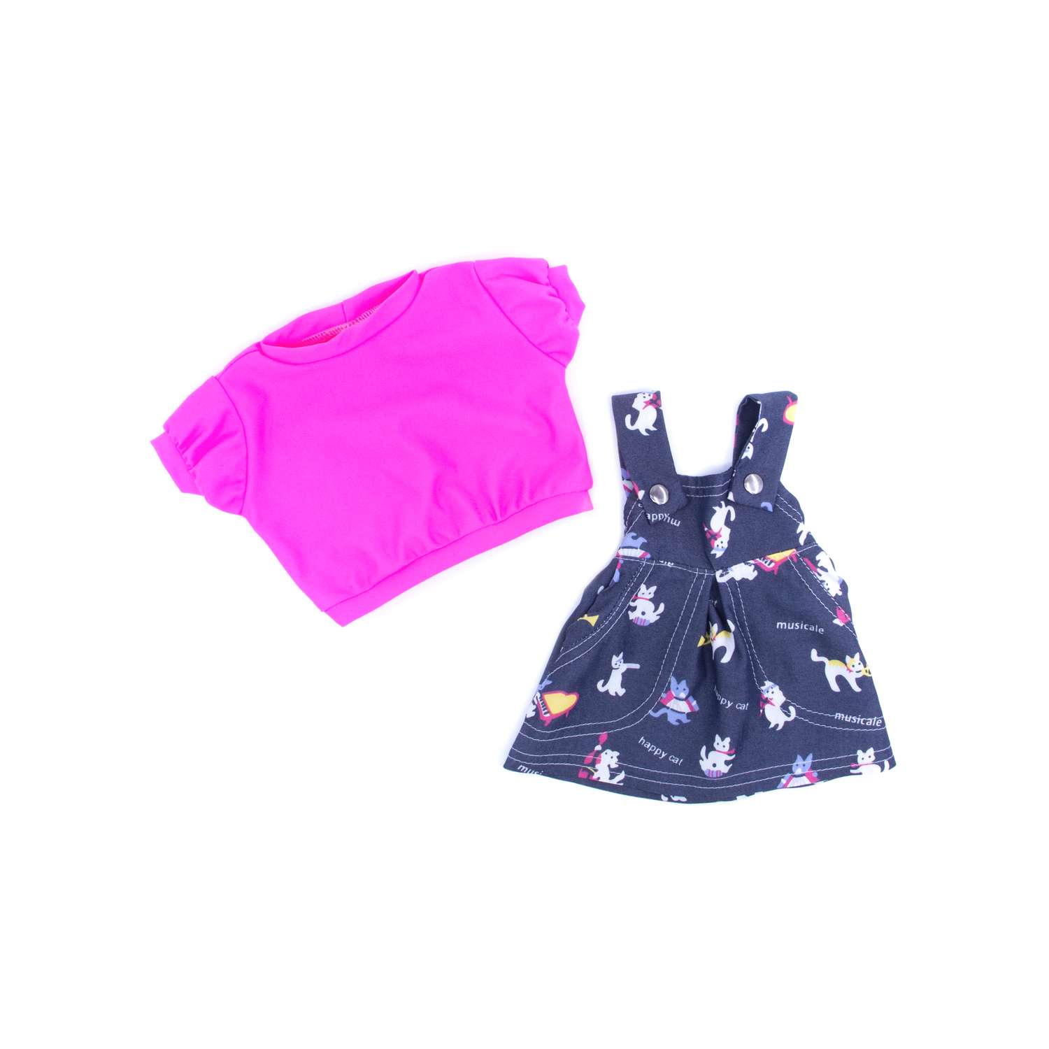 Джинсовый набор Модница для пупса 43-48 см синий-ярко-розовый 6111синий&amp;ярко-розовый - фото 2