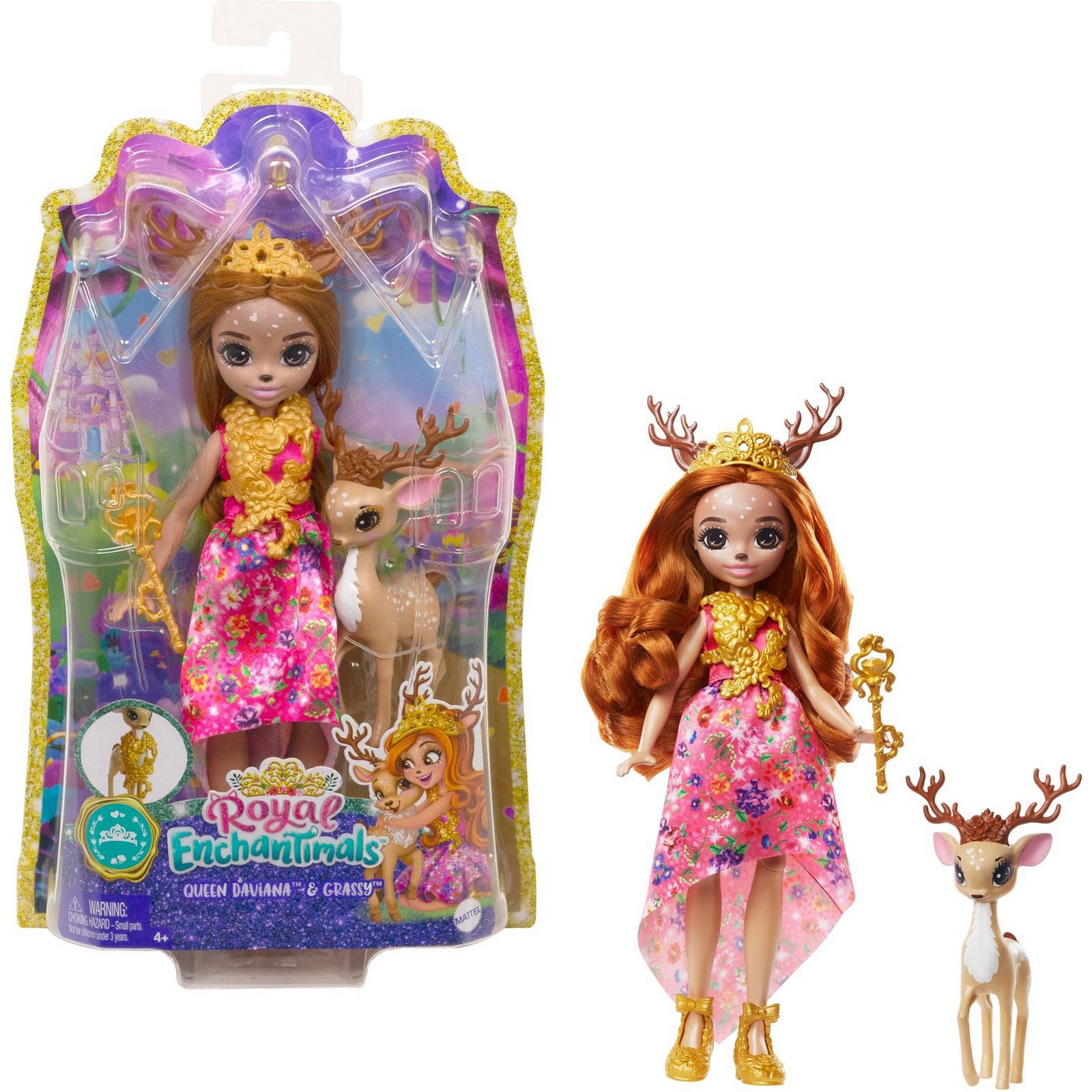 Кукла Enchantimals Королева Давиана и Грасси GYJ12 GYJ11 - фото 8